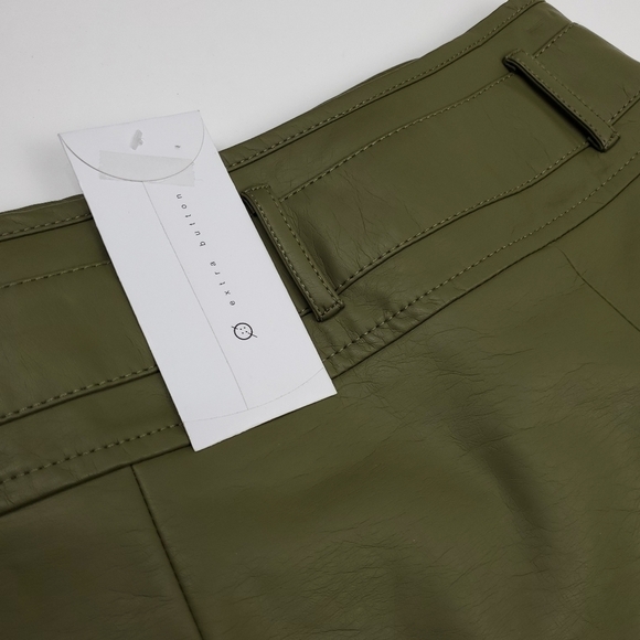 G By Giuliana Green Vegan Leather Buckle Skirt 4 - Picture 7 of 14